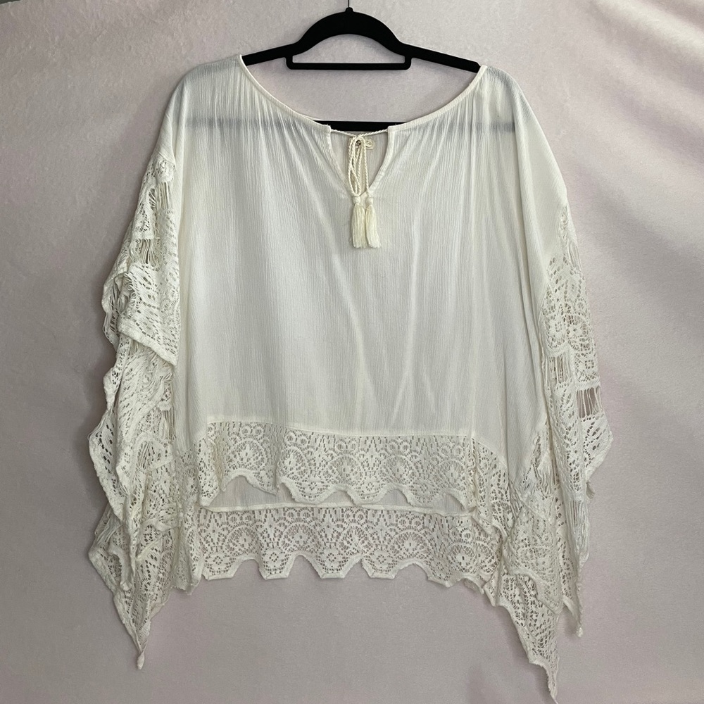 Cream lace shirt